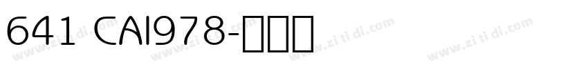 641 CAI978字体转换